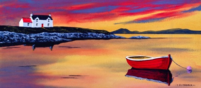 Hebridean Sunset
Image 18" x 8"
Mount 25" x 16"
Mounted £110. Framed £185